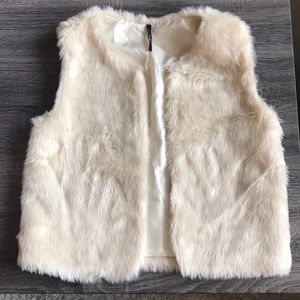 Cream Fur Vest
